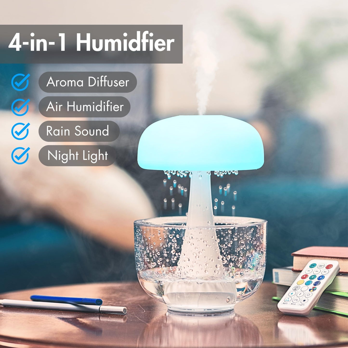 Jellyfish Raindrop Humidifier Diffuser